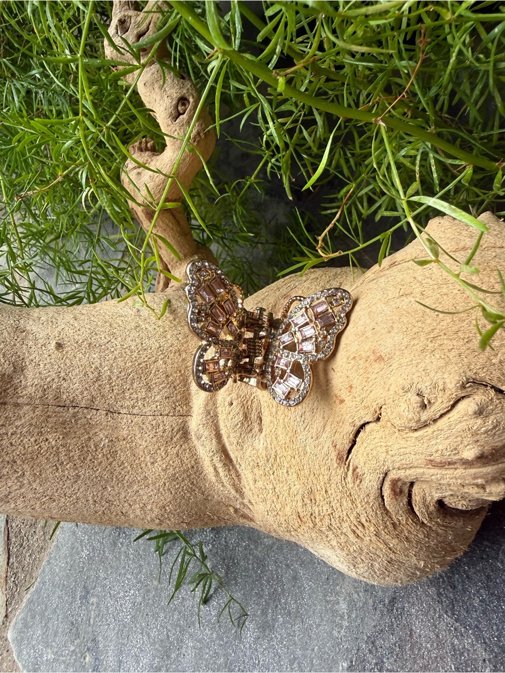 New🌟Free People-Gold Crystal Butterfly Hair Clip